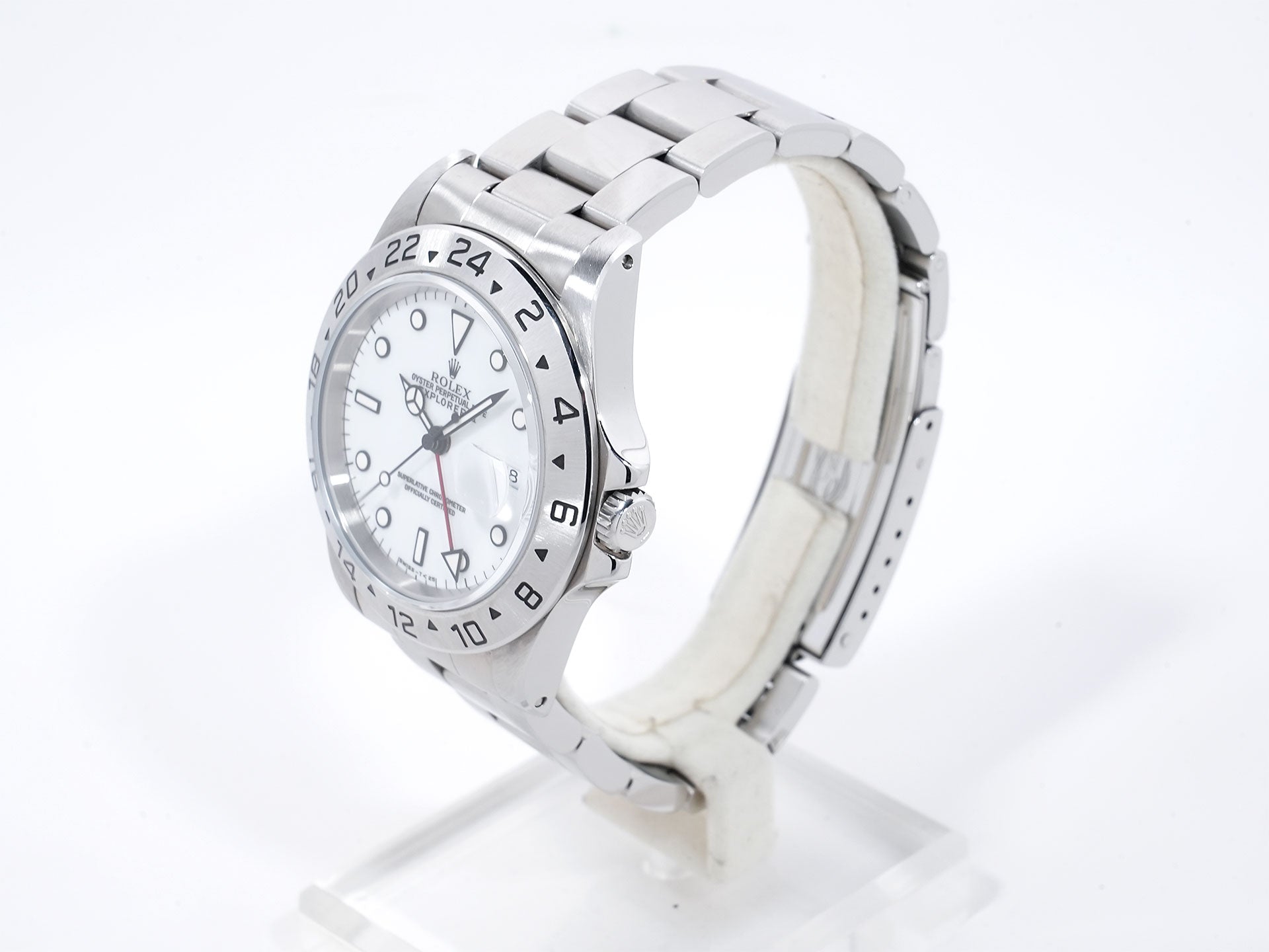 Rolex Explorer II Ref. 16570 Stainless Steel White Dial Oyster Bracelet Used mw3xqjaf