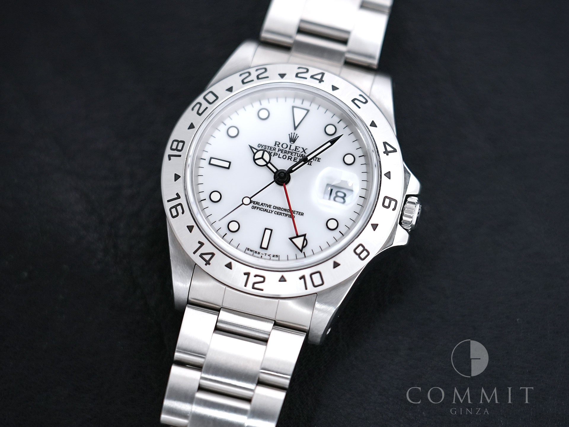 Rolex Explorer II Ref. 16570 Stainless Steel White Dial Oyster Bracelet Used mw3xqjaf