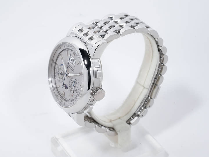 A. Lange & Söhne Datograph Perpetual Calendar Ref. 410.025 Platinum Silver Dial Excellent Condition qscrwm7e