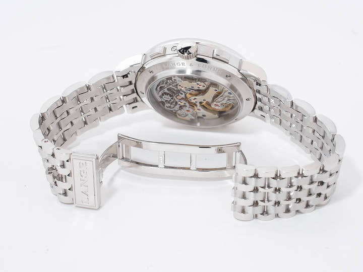 A. Lange & Söhne Datograph Perpetual Calendar Ref. 410.025 Platinum Silver Dial Excellent Condition qscrwm7e
