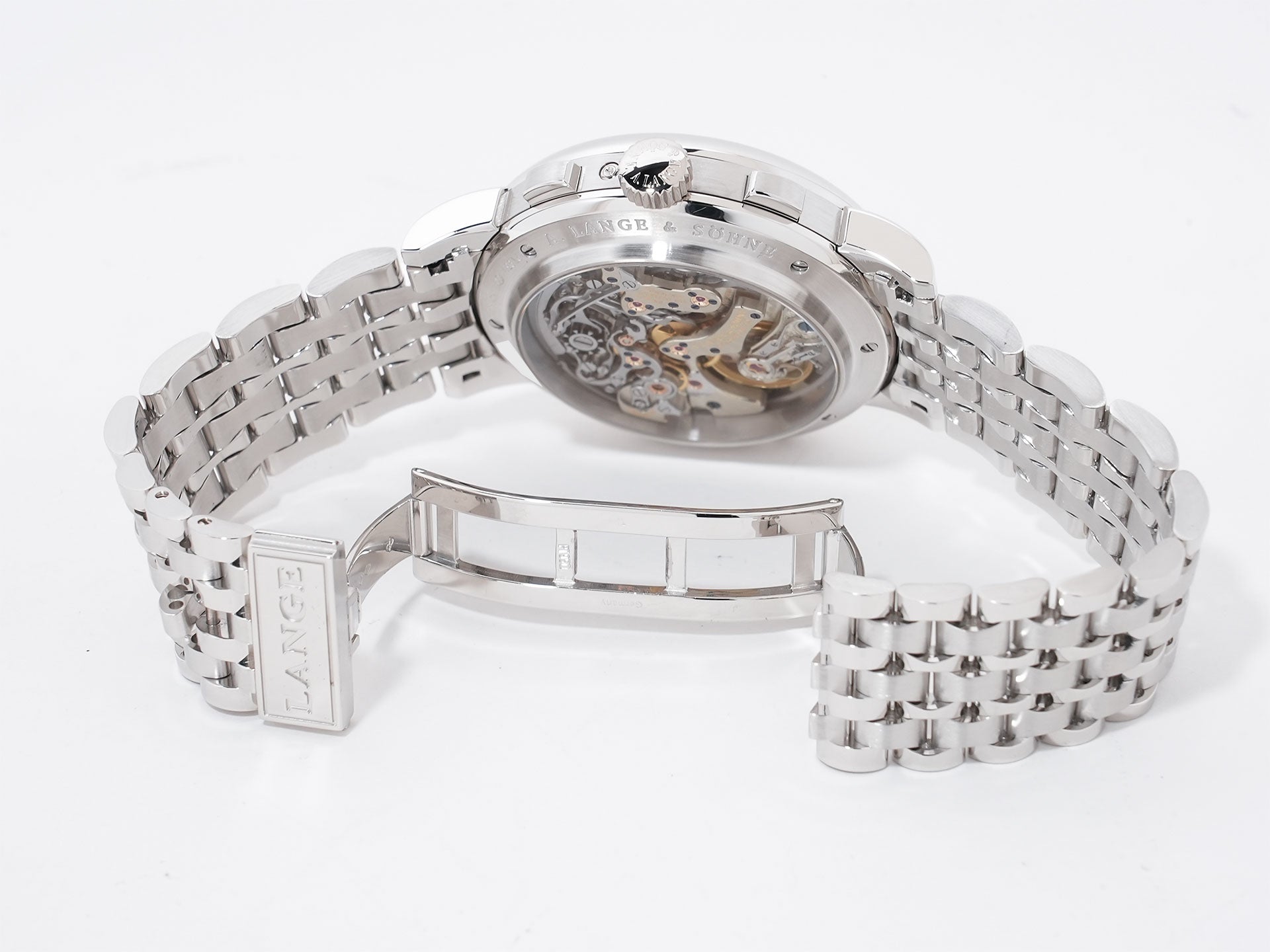 A. Lange & Söhne Datograph Perpetual Calendar Ref. 410.025 Platinum Silver Dial Excellent Condition qscrwm7e