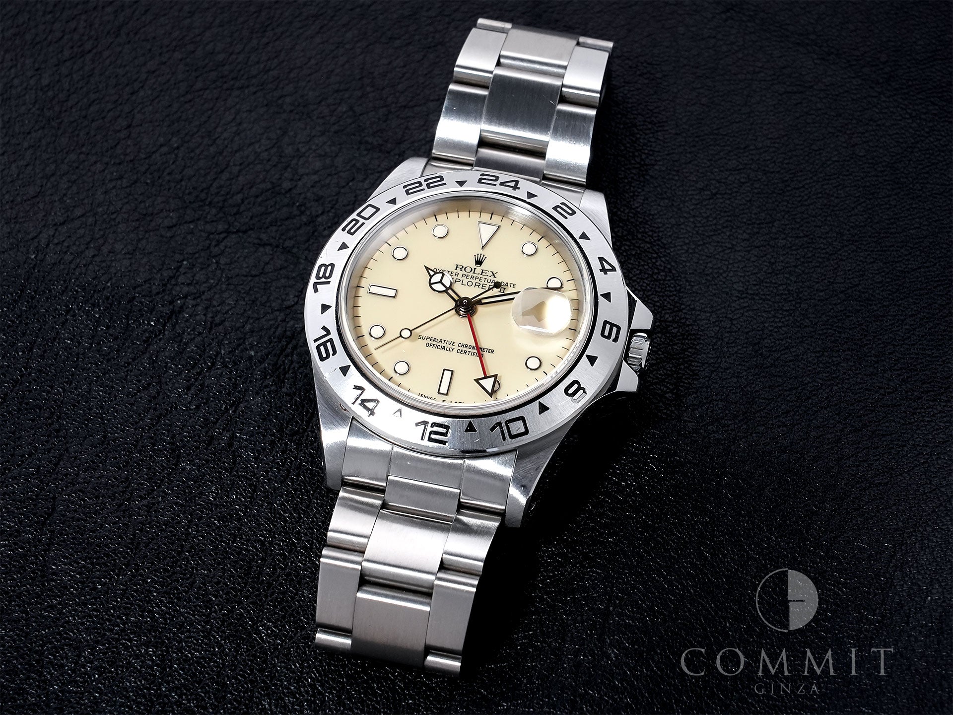 ロレックス エクスプローラーII Ref.16550 ステンレススチール アイボリー文字盤 オイスターブレスレット 中古 nau83tny