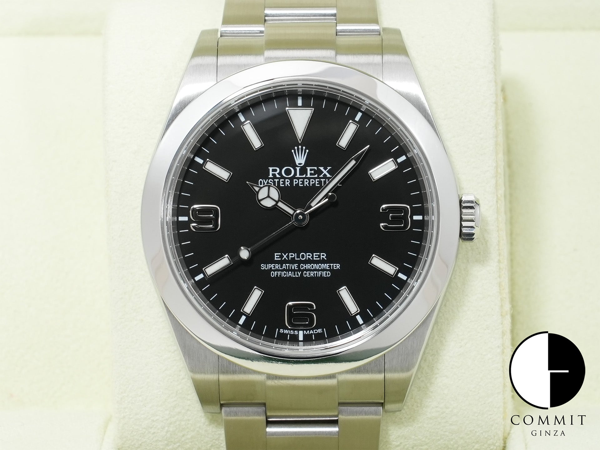 ロレックス エクスプローラーI Ref.214270 ステンレススチール ブラック文字盤 オイスターブレスレット 美品 rii263y3