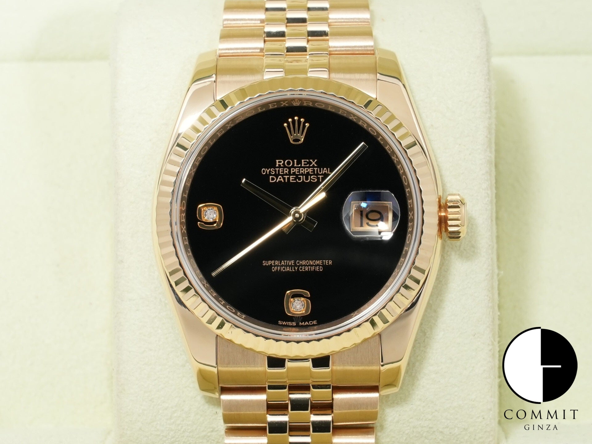 ロレックス デイトジャスト Ref.116238 イエローゴールド オニキス文字盤 美中古 aver8w6m