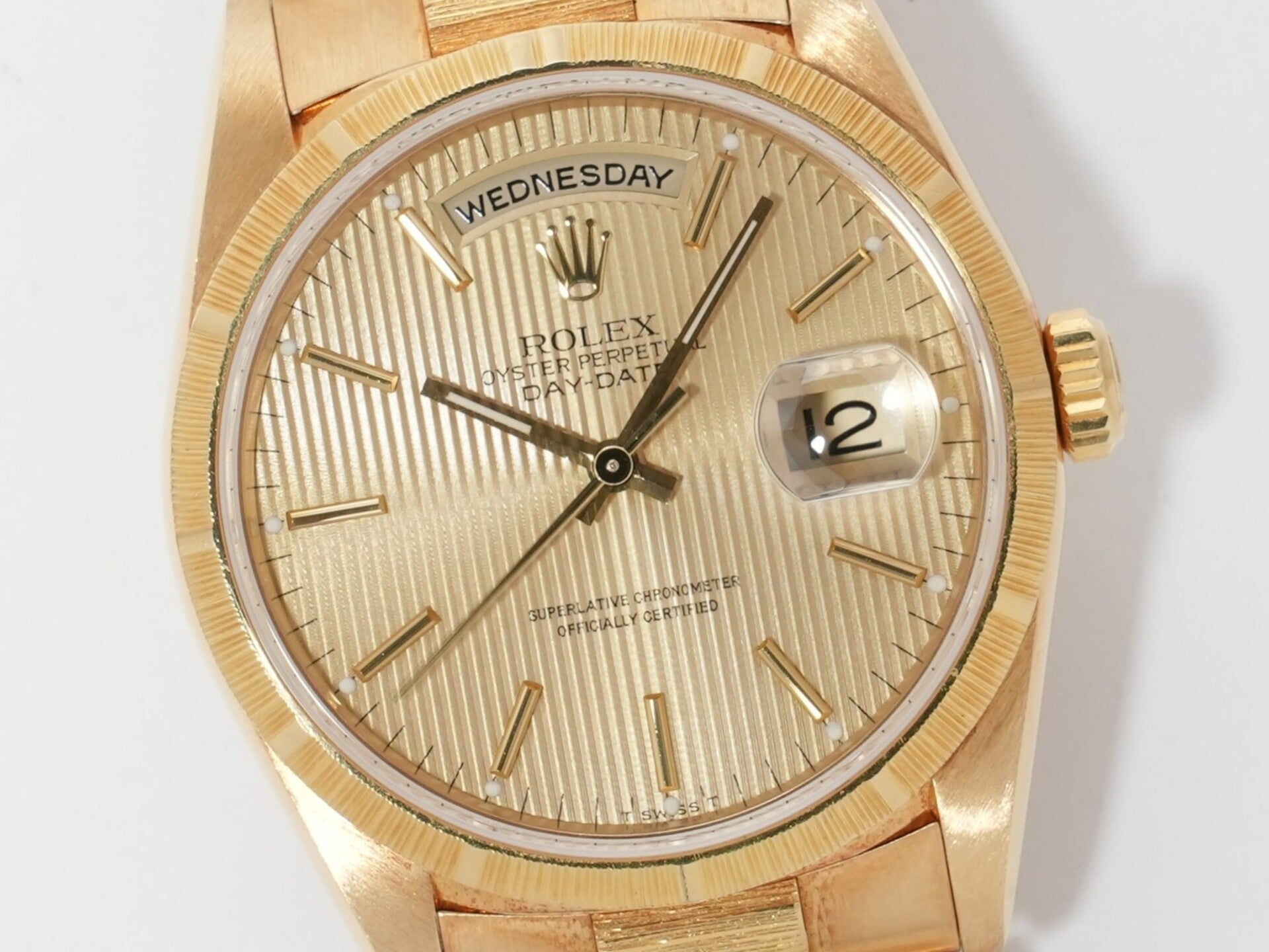 ロレックス デイデイト Ref.18248 イエローゴールド シャンパンタペストリー文字盤 中古 y2ah77wo