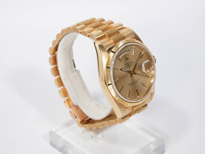ロレックス デイデイト Ref.18248 イエローゴールド シャンパンタペストリー文字盤 中古 y2ah77wo