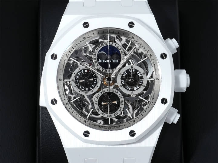 Audemars Piguet Royal Oak Grande Complication Ref.26605CB.OO.1248CB.01 White Ceramic Sapphire Dial Unused jgudz77f