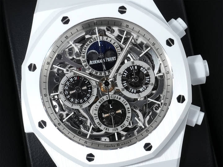 Audemars Piguet Royal Oak Grande Complication Ref.26605CB.OO.1248CB.01 White Ceramic Sapphire Dial Unused jgudz77f