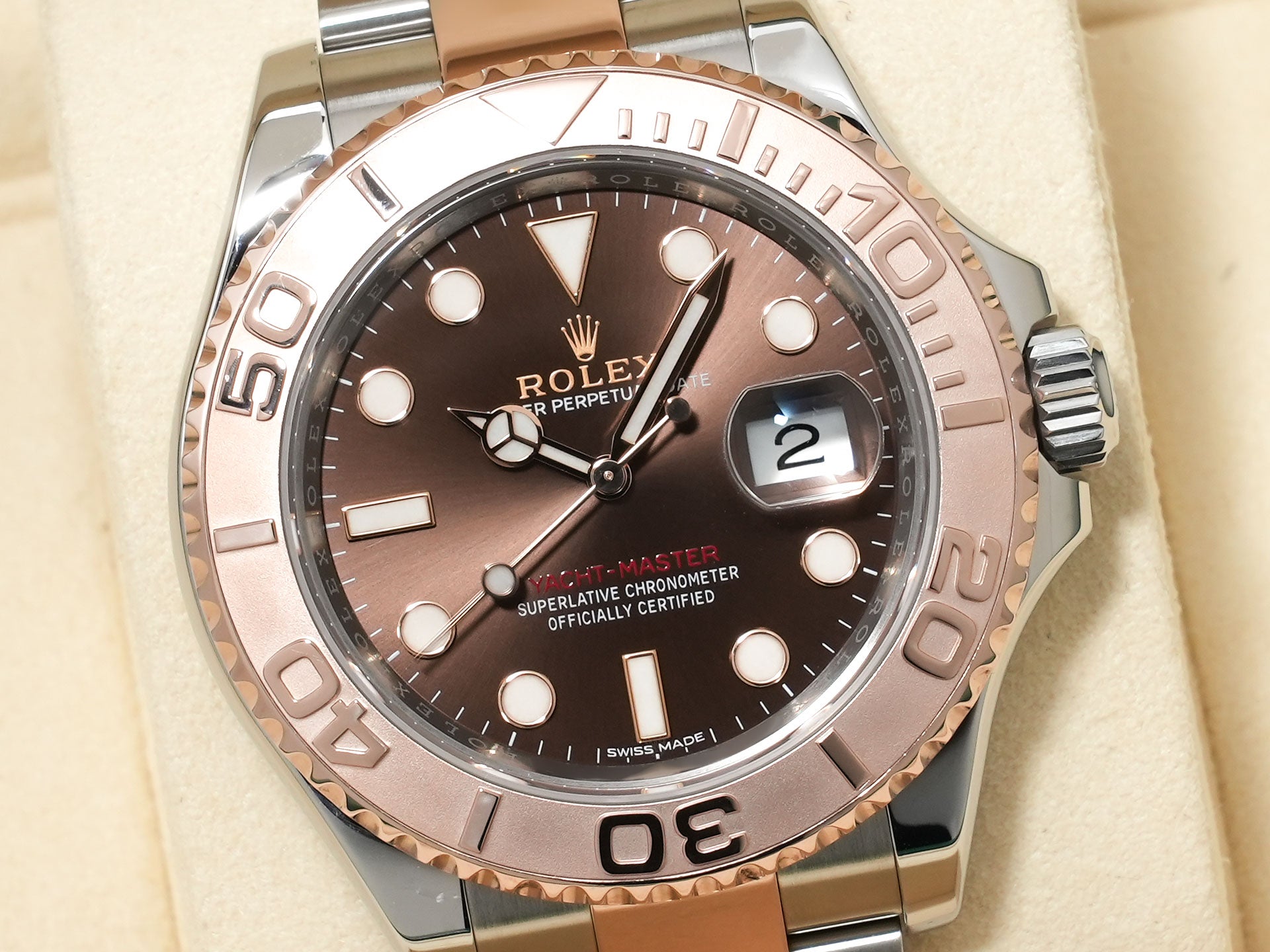 ロレックス ヨットマスター40 Ref.116621 ステンレススチール/エバーローズゴールド チョコレート文字盤 美品 pf9f66bn