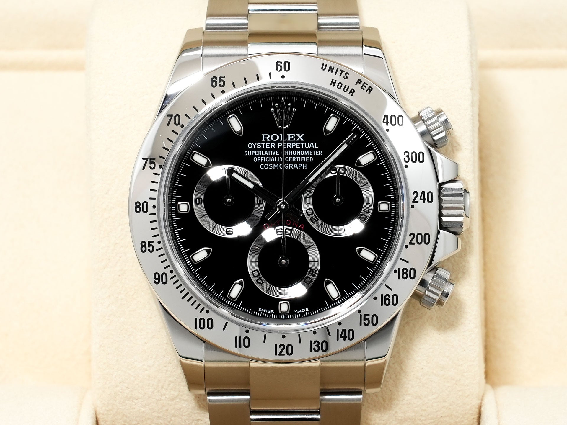 ロレックス デイトナ Ref.116520 ステンレススチール ブラック文字盤 美中古 rmsfuzh2