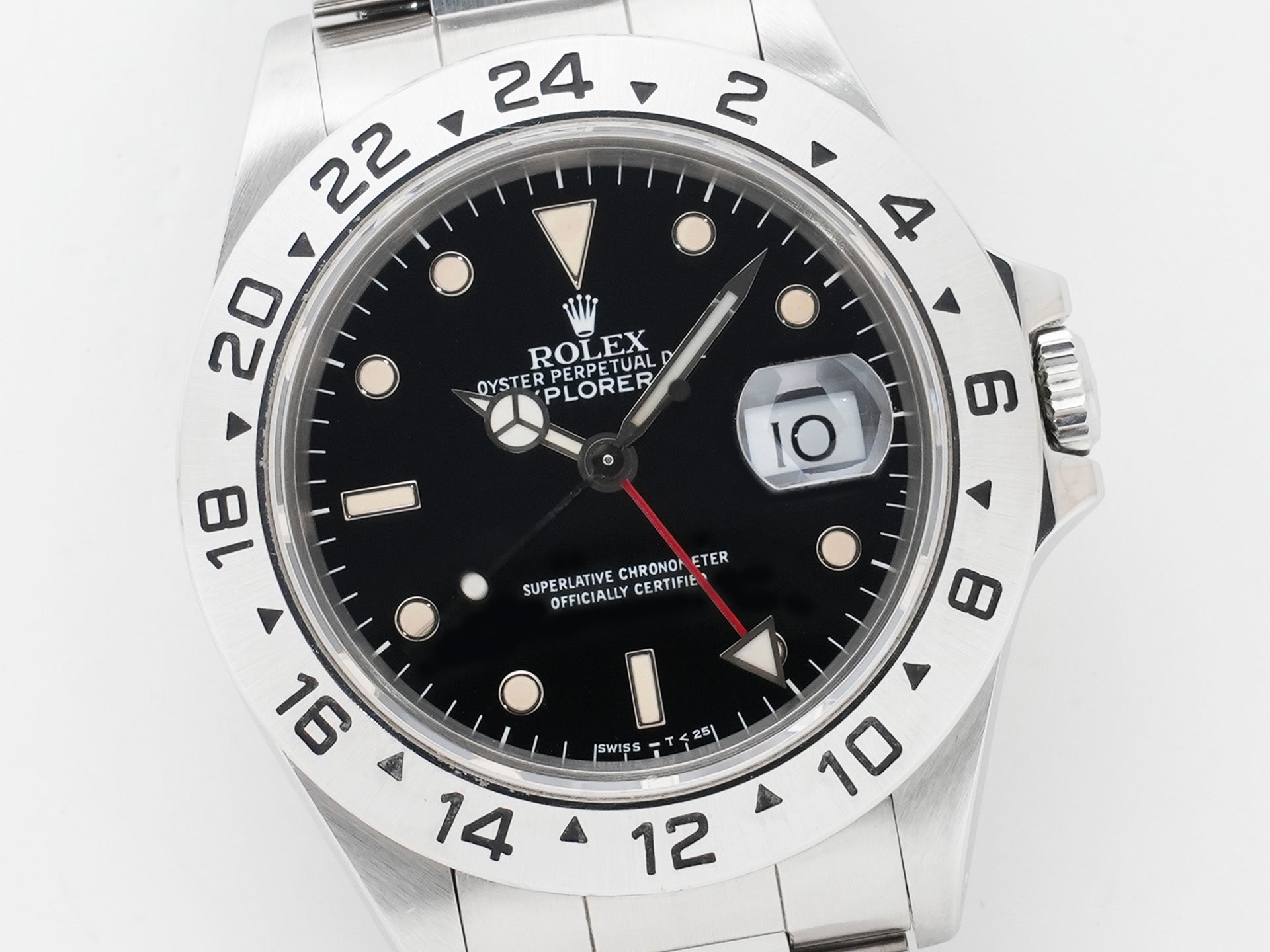 ロレックス エクスプローラーII Ref.16570 ステンレススチール ブラック文字盤 オイスターブレスレット 中古 85s2a6mk