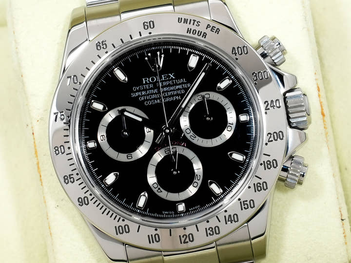 ロレックス デイトナ Ref.116520 ステンレススチール ブラック文字盤 美中古 9covx9tp