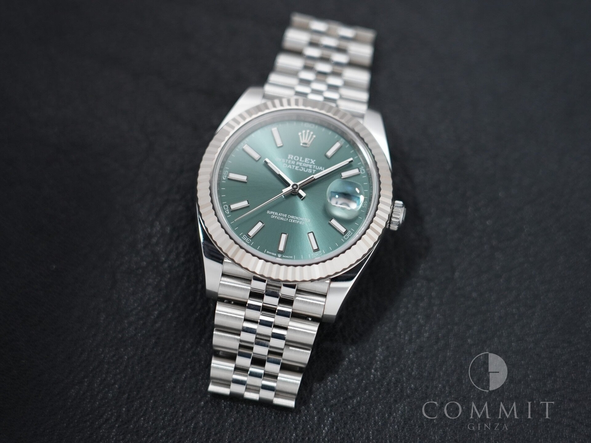 Rolex Datejust 41 Ref. 126334 Stainless Steel/White Gold Mint Green Dial Jubilee Bracelet Excellent Condition 3iwqeenh