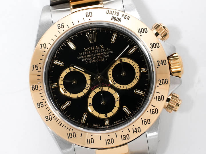 ロレックス デイトナ エルプリメロ Ref.16523 ステンレススチール/イエローゴールド ブラック文字盤 美中古 a8kpqndj