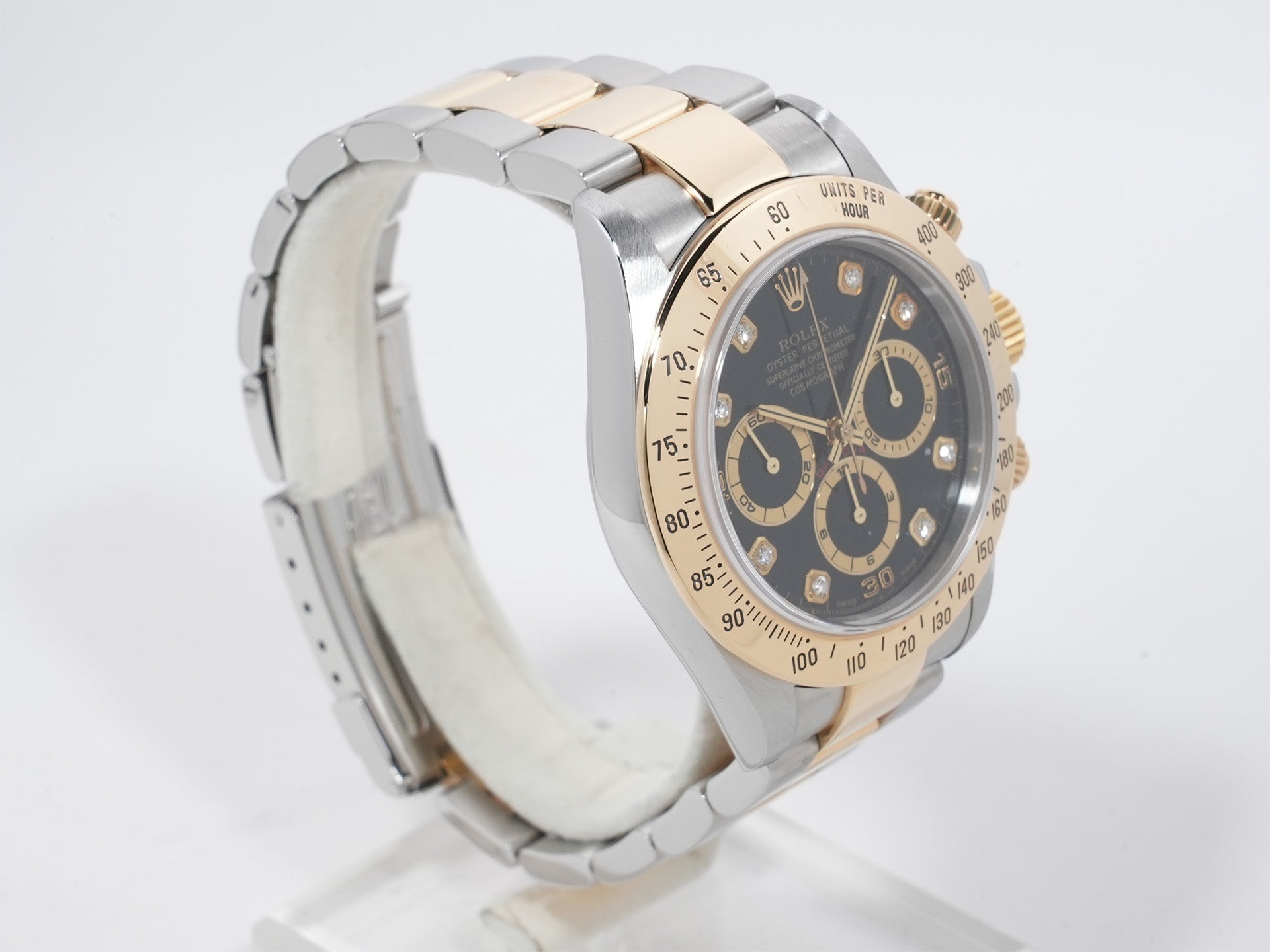 ロレックス デイトナ エルプリメロ Ref.16523G ステンレススチール/イエローゴールド ブラック文字盤 中古 hm97dqev