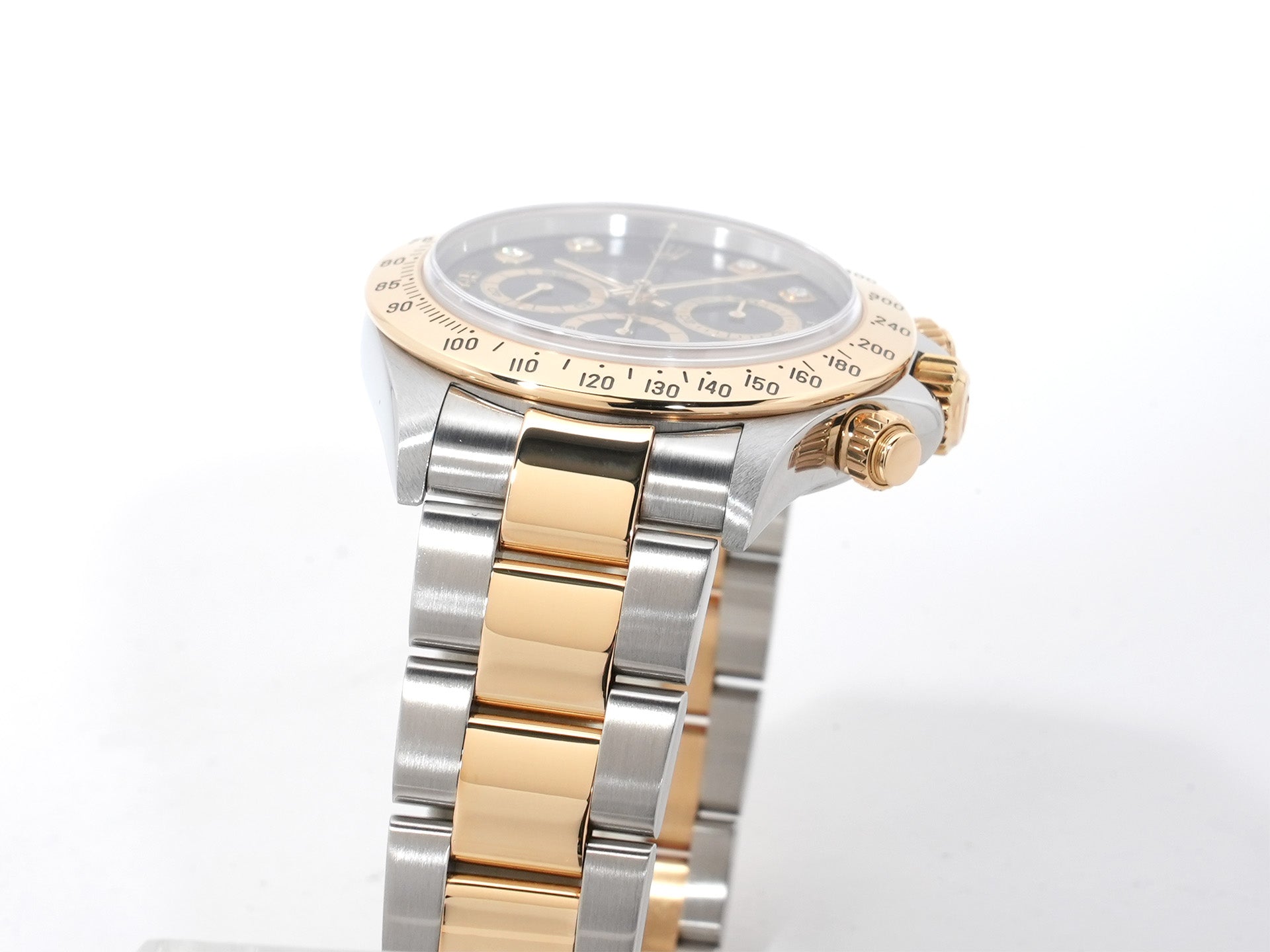 ロレックス デイトナ エルプリメロ Ref.16523G ステンレススチール/イエローゴールド ブラック文字盤 中古 hm97dqev