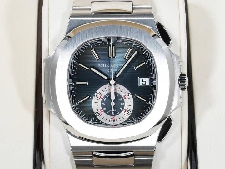 パテックフィリップ ノーチラス クロノグラフ TIFFANY＆CO. Ref.5980/1A-001 ステンレススチール ブルー文字盤 未使用 w3xnfmbz