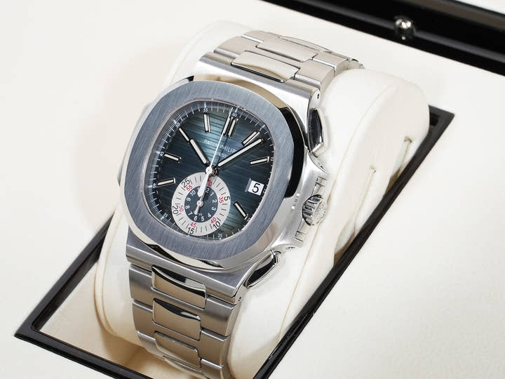 パテックフィリップ ノーチラス クロノグラフ TIFFANY＆CO. Ref.5980/1A-001 ステンレススチール ブルー文字盤 未使用 w3xnfmbz