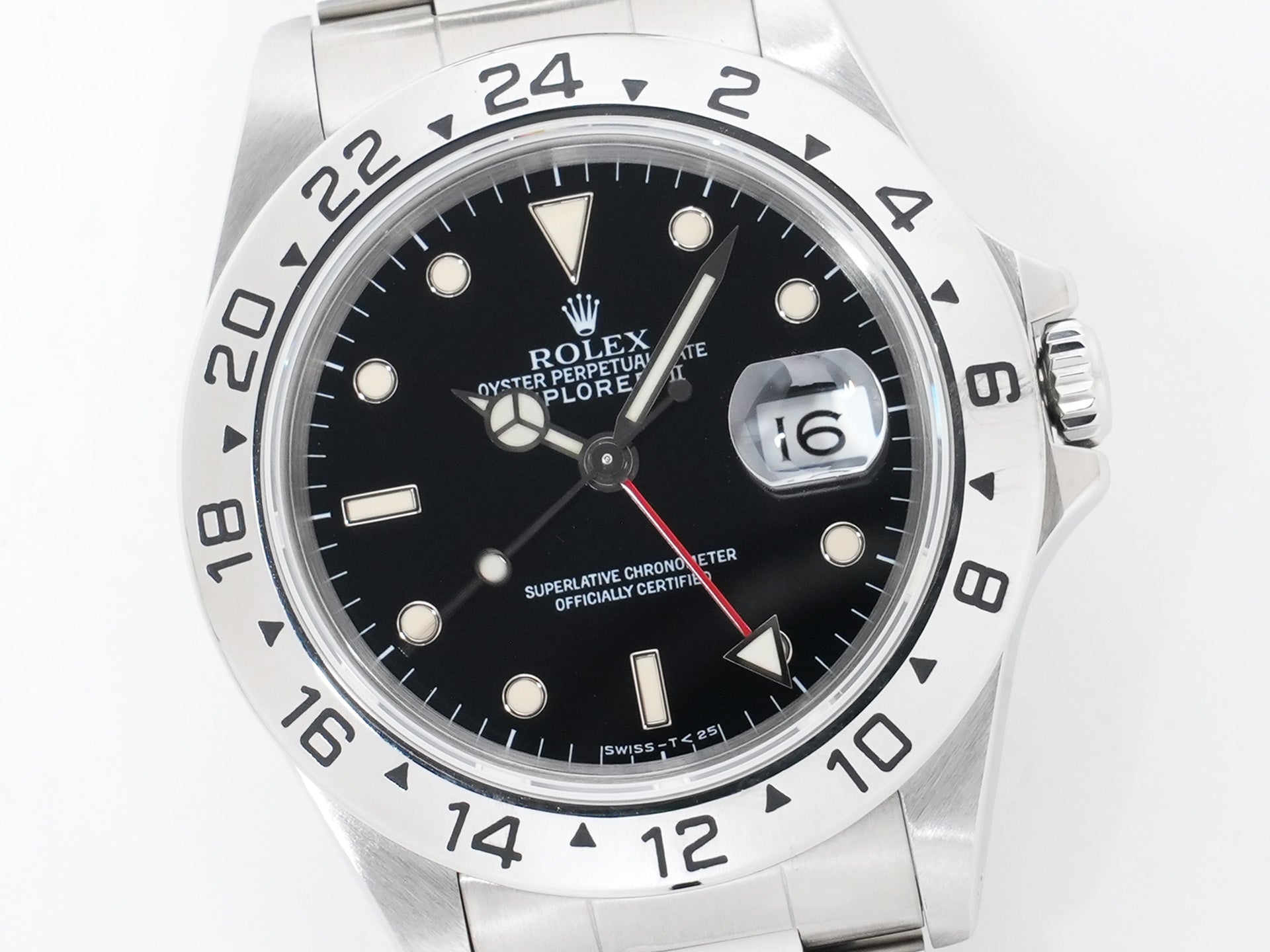 ロレックス エクスプローラーII Ref.16570 ステンレススチール ブラック文字盤 オイスターブレスレット 美品 itgfcp7g