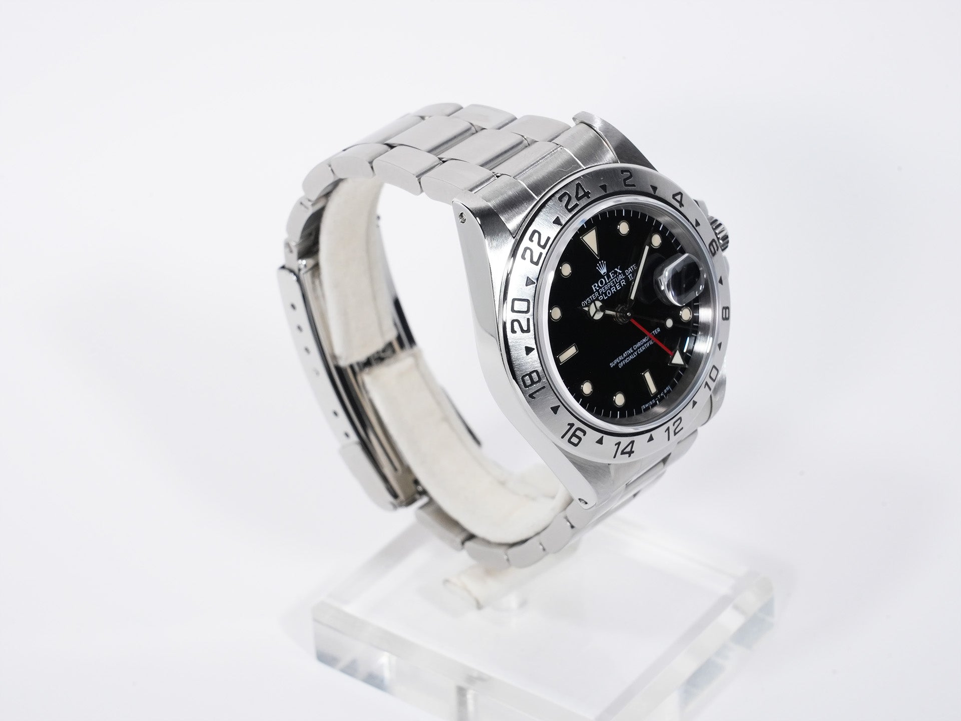 ロレックス エクスプローラーII Ref.16570 ステンレススチール ブラック文字盤 オイスターブレスレット 美品 itgfcp7g