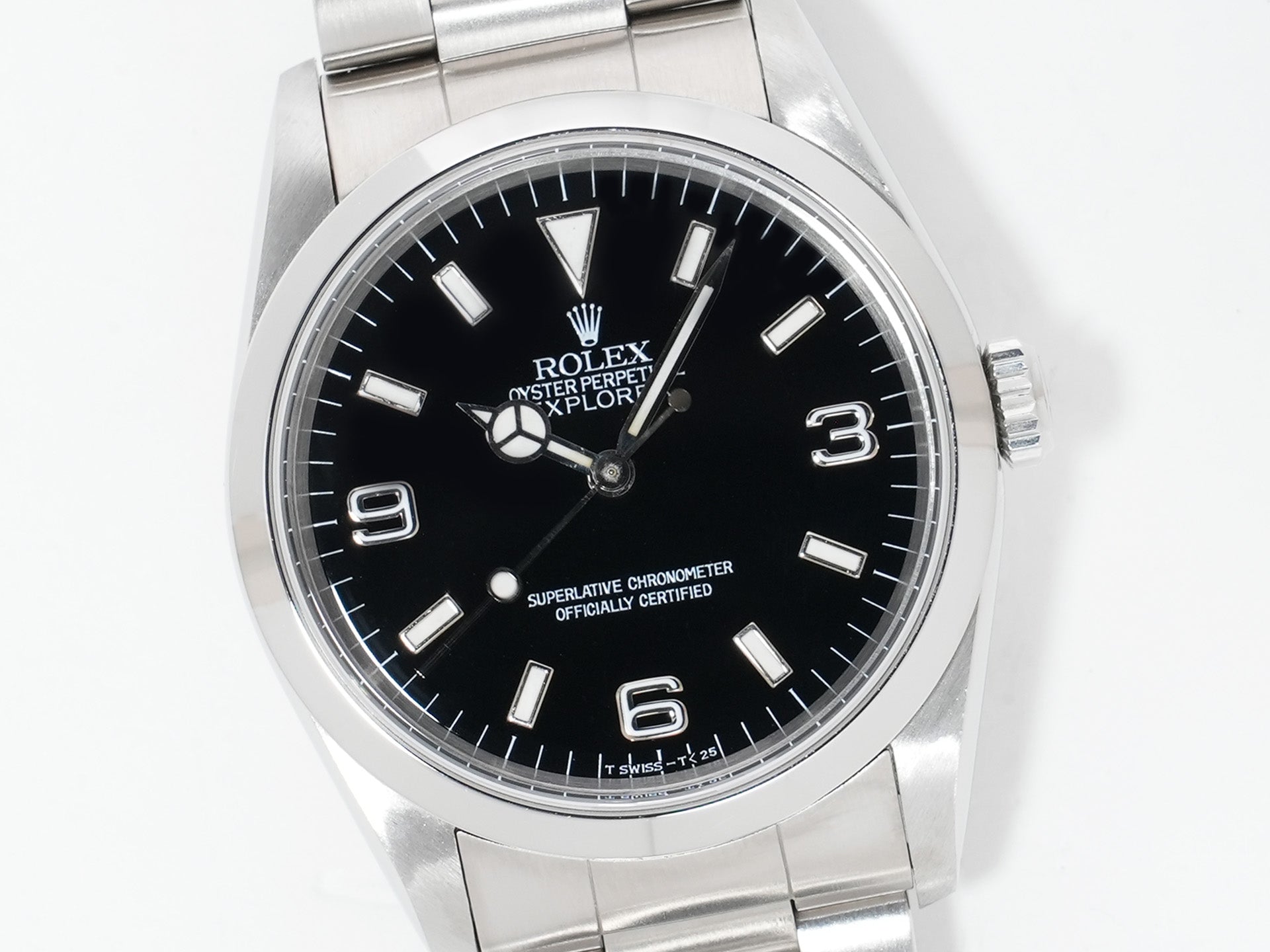 ロレックス エクスプローラーI Ref.14270 ステンレススチール ブラック文字盤 オイスターブレスレット 中古 qenkb8wf