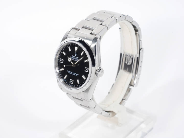 ロレックス エクスプローラーI Ref.14270 ステンレススチール ブラック文字盤 オイスターブレスレット 中古 qenkb8wf
