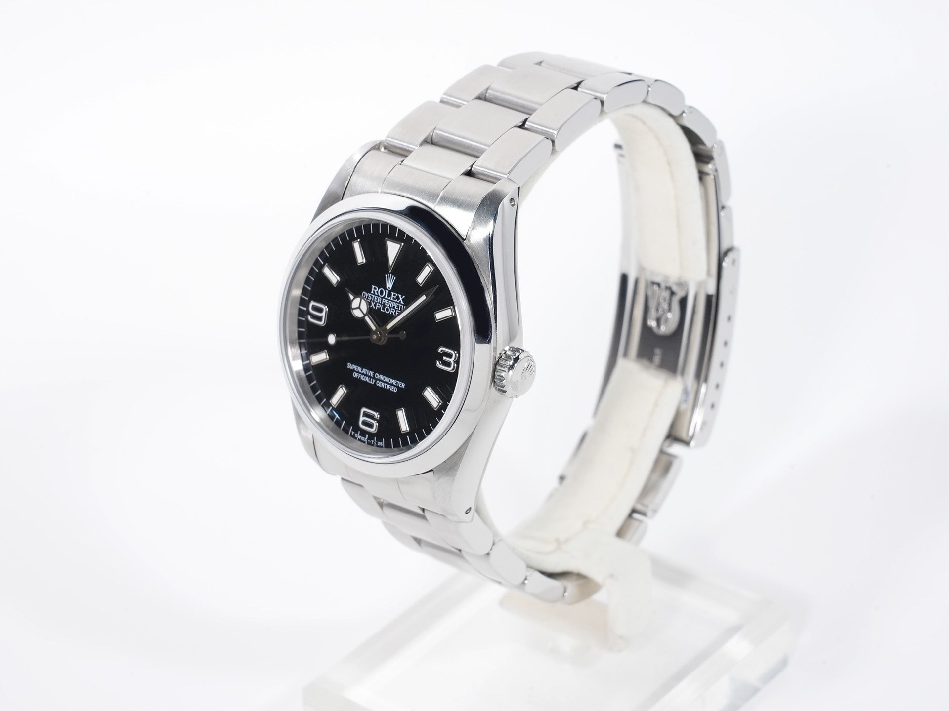 ロレックス エクスプローラーI Ref.14270 ステンレススチール ブラック文字盤 オイスターブレスレット 中古 qenkb8wf