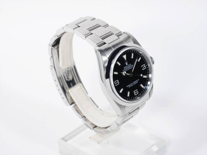 ロレックス エクスプローラーI Ref.14270 ステンレススチール ブラック文字盤 オイスターブレスレット 中古 qenkb8wf