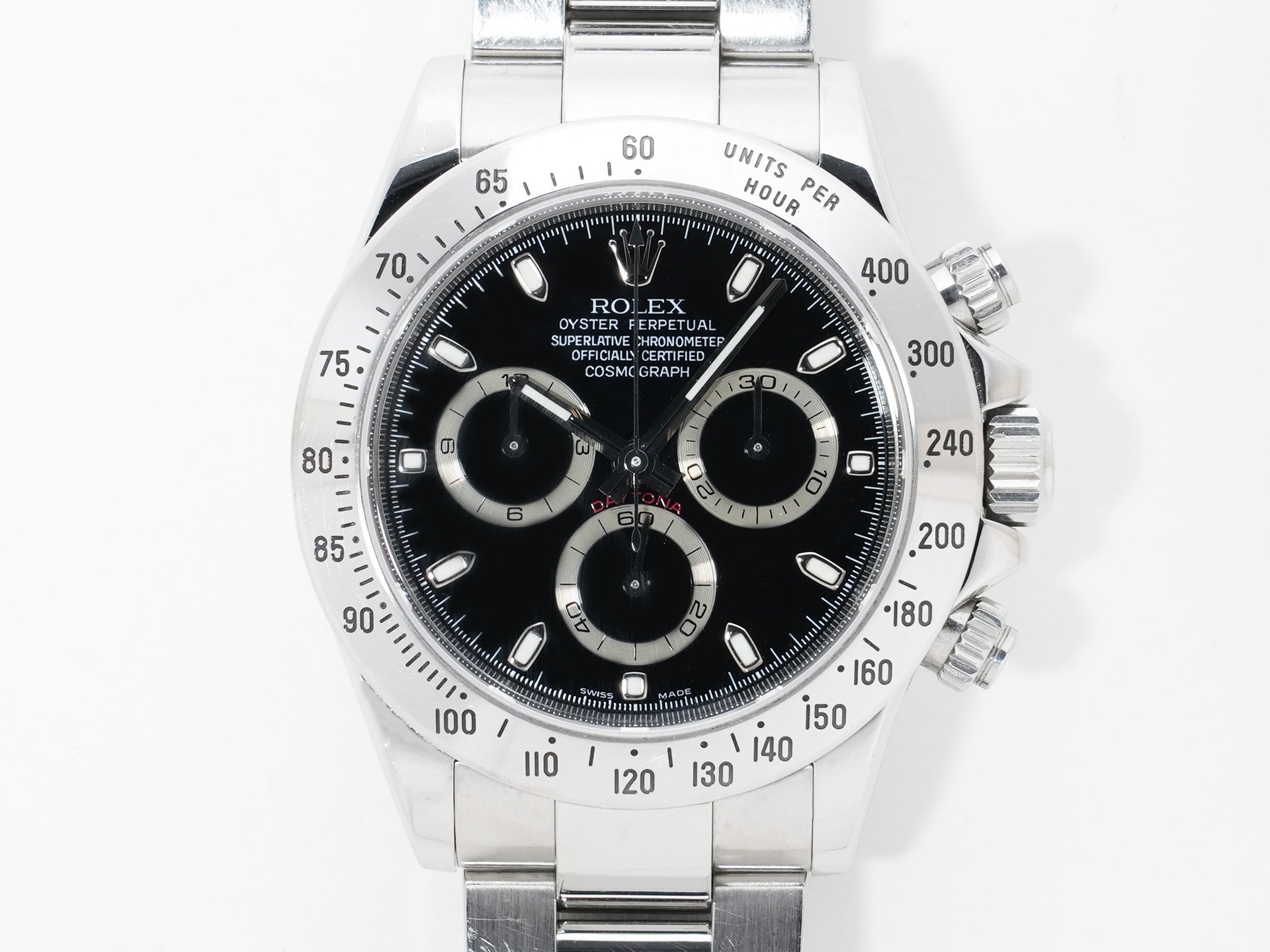 Rolex Daytona Ref. 116520 Stainless Steel Black Dial Used o9ypa2tg
