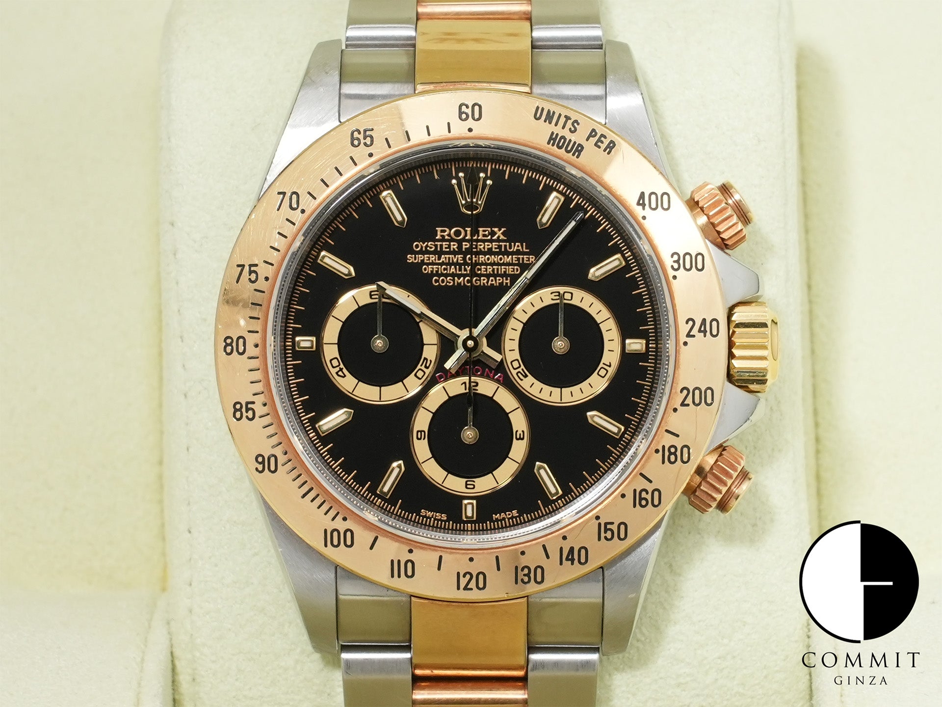 ロレックス デイトナ エルプリメロ Ref.16523 ステンレススチール/イエローゴールド ブラック文字盤 中古 8awzffmk