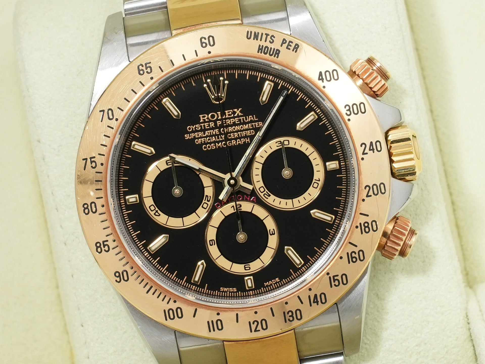 ロレックス デイトナ エルプリメロ Ref.16523 ステンレススチール/イエローゴールド ブラック文字盤 中古 8awzffmk