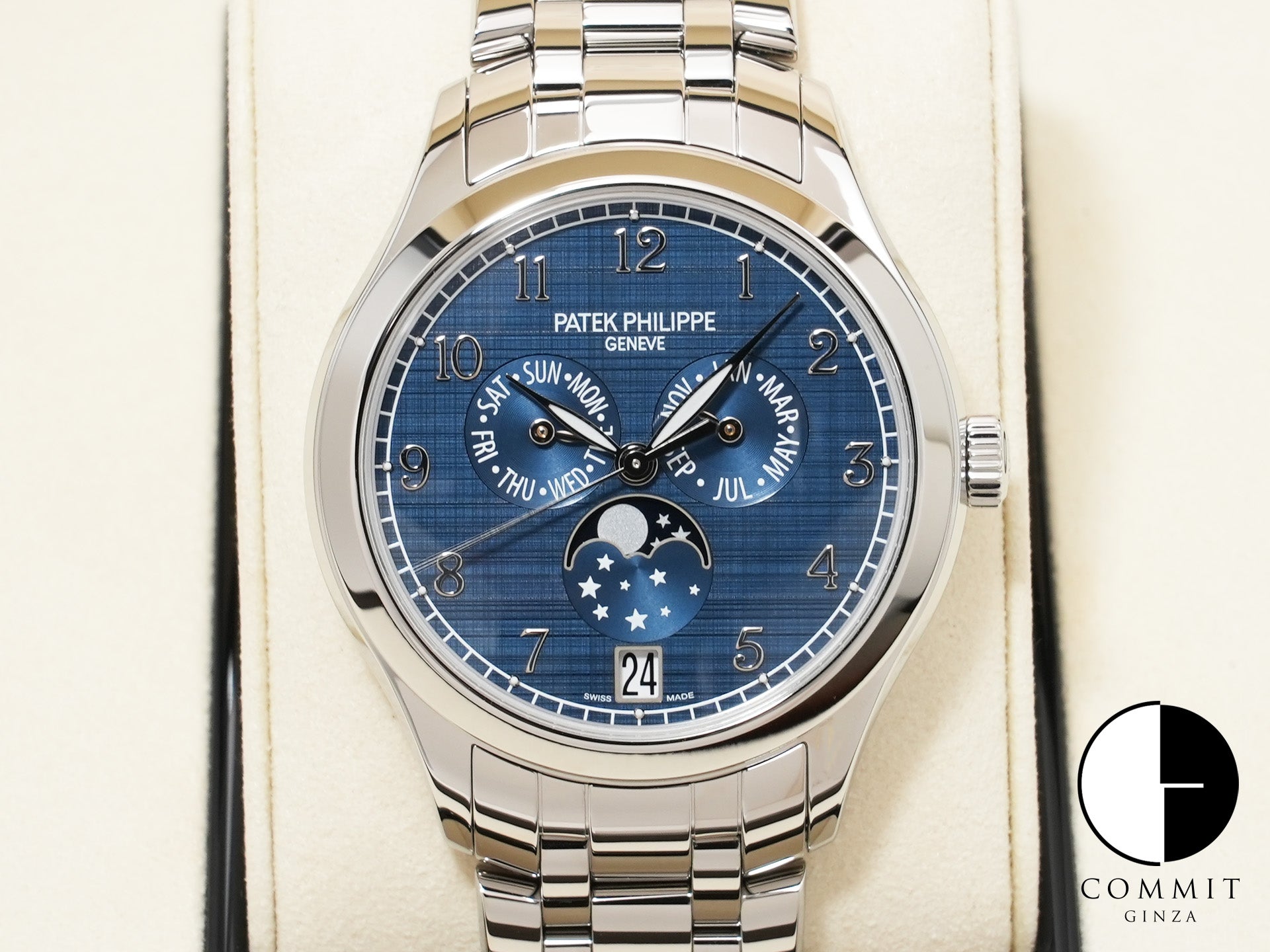 Patek Philippe Annual Calendar Moon Phase Ref. 4947/1A-001 Stainless Steel Blue Dial Unused v79dec57