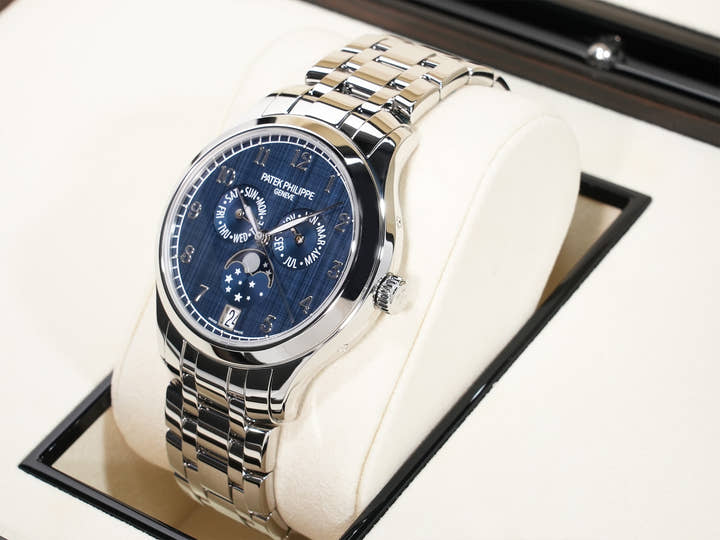 Patek Philippe Annual Calendar Moon Phase Ref. 4947/1A-001 Stainless Steel Blue Dial Unused v79dec57