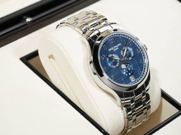 Patek Philippe Annual Calendar Moon Phase Ref. 4947/1A-001 Stainless Steel Blue Dial Unused v79dec57
