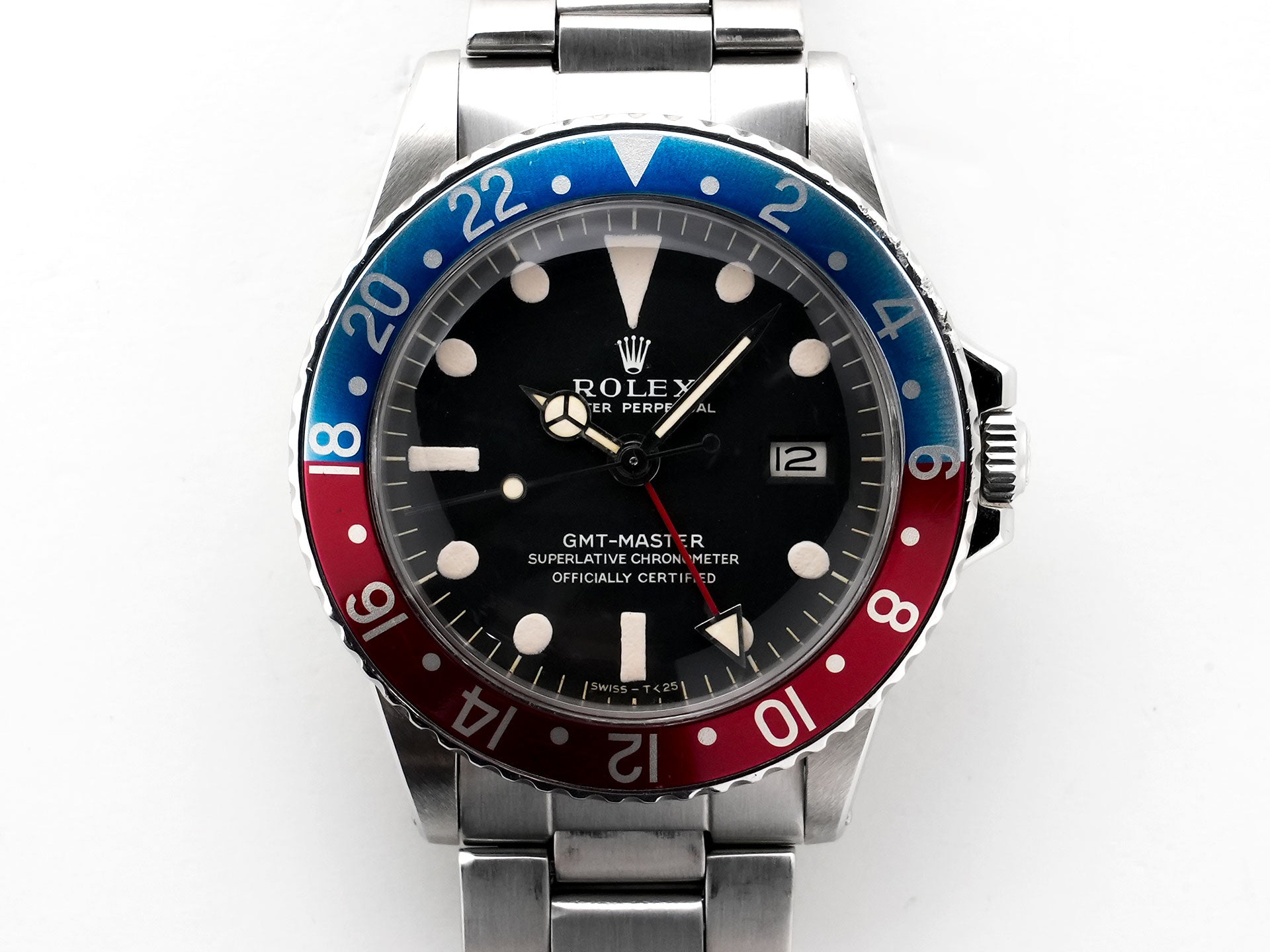ロレックス GMTマスター Ref.1675 ステンレススチール ブラック文字盤 オイスターブレスレット 中古 9ve7g3tx