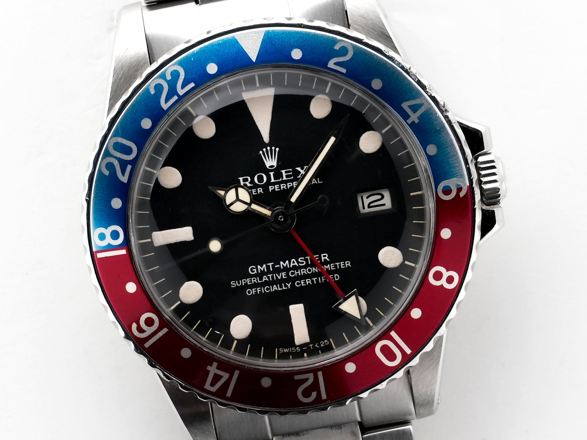 ロレックス GMTマスター Ref.1675 ステンレススチール ブラック文字盤 オイスターブレスレット 中古 9ve7g3tx