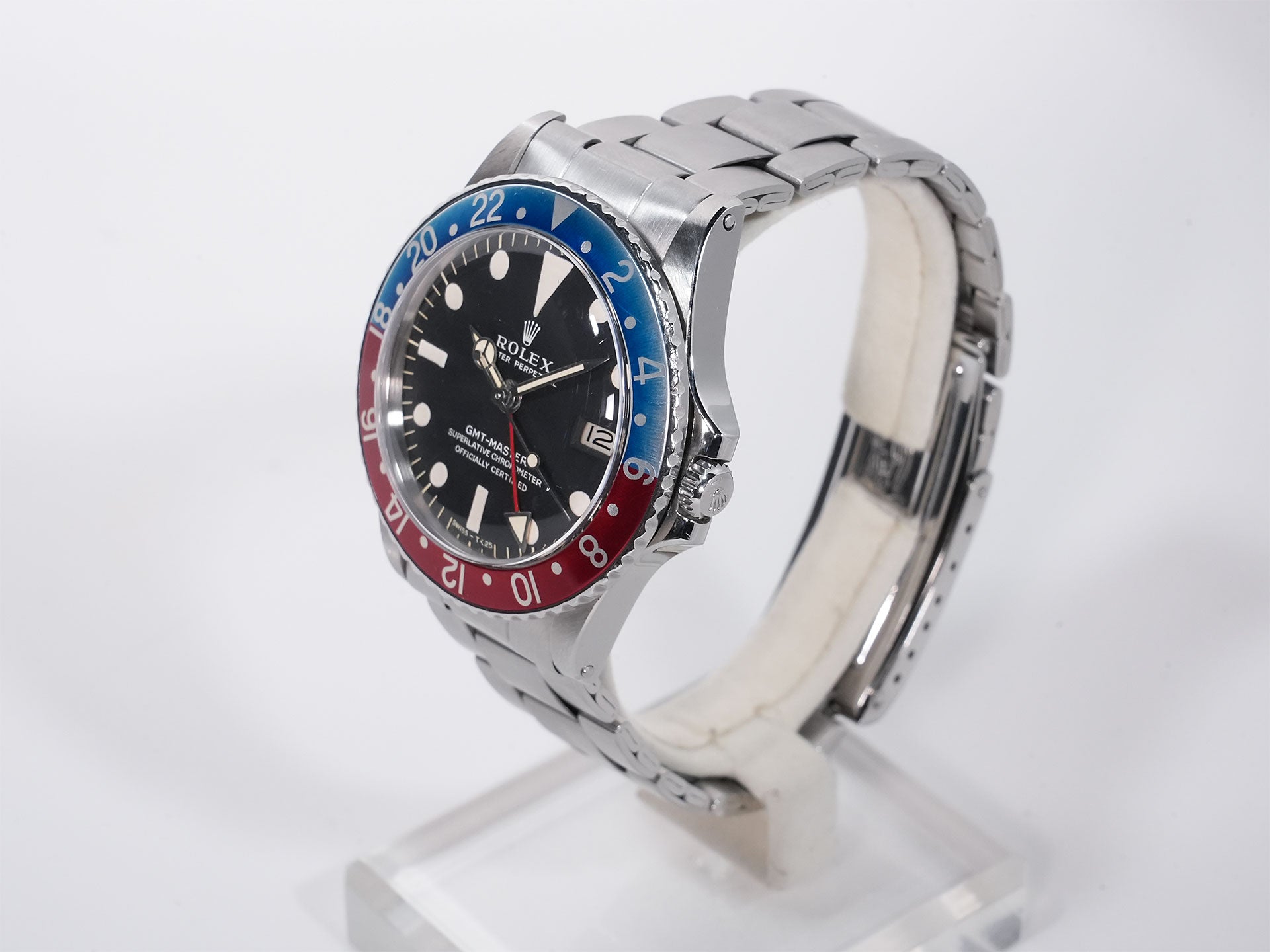 ロレックス GMTマスター Ref.1675 ステンレススチール ブラック文字盤 オイスターブレスレット 中古 9ve7g3tx