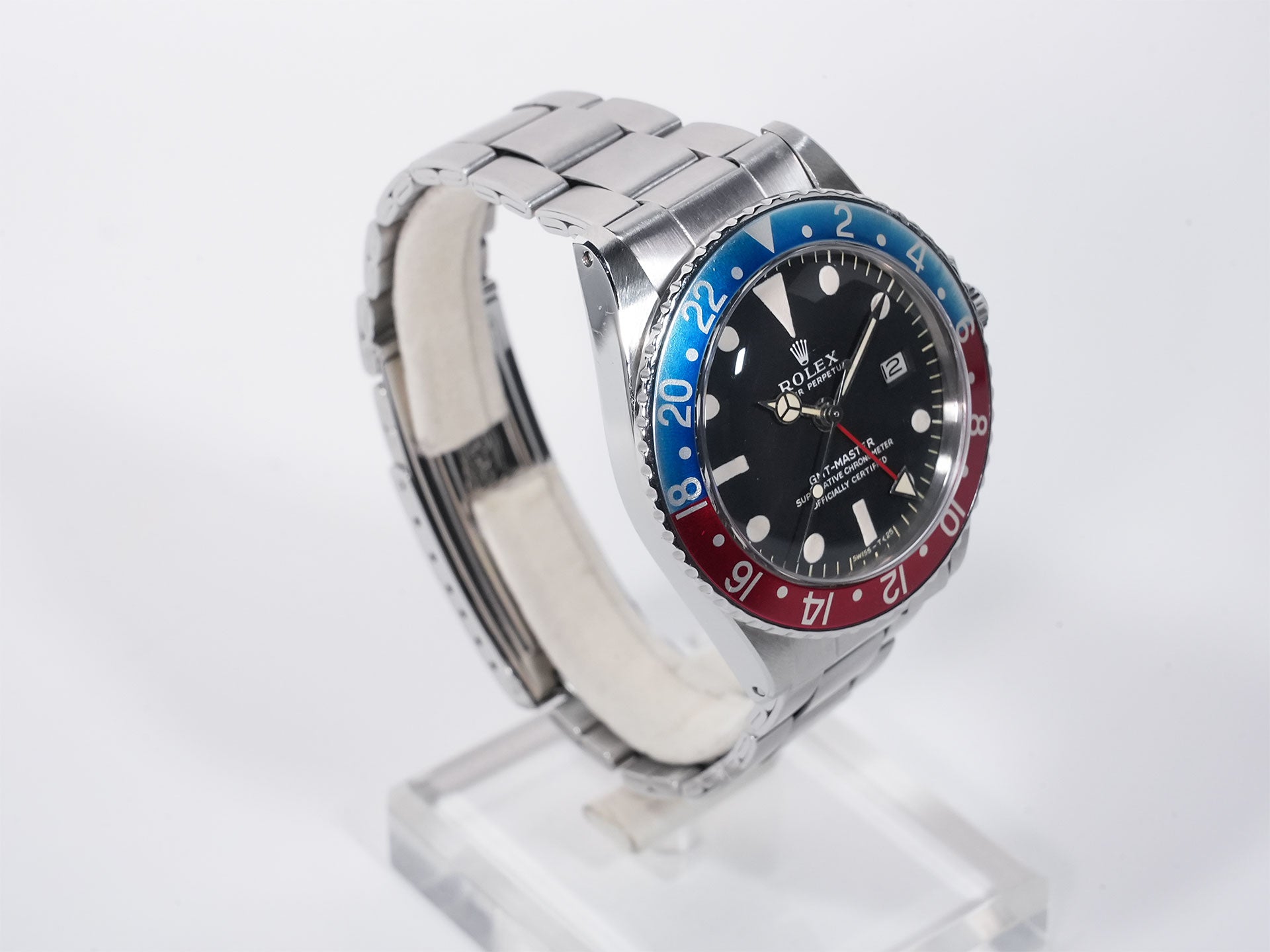 ロレックス GMTマスター Ref.1675 ステンレススチール ブラック文字盤 オイスターブレスレット 中古 9ve7g3tx