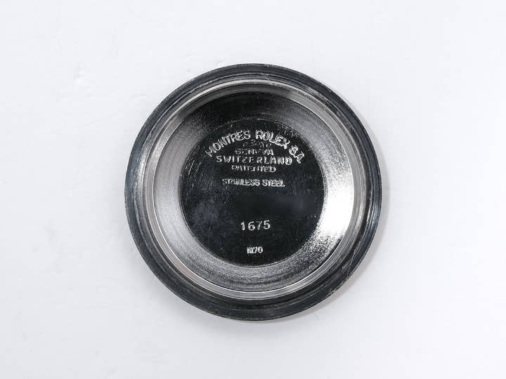 ロレックス GMTマスター Ref.1675 ステンレススチール ブラック文字盤 オイスターブレスレット 中古 9ve7g3tx