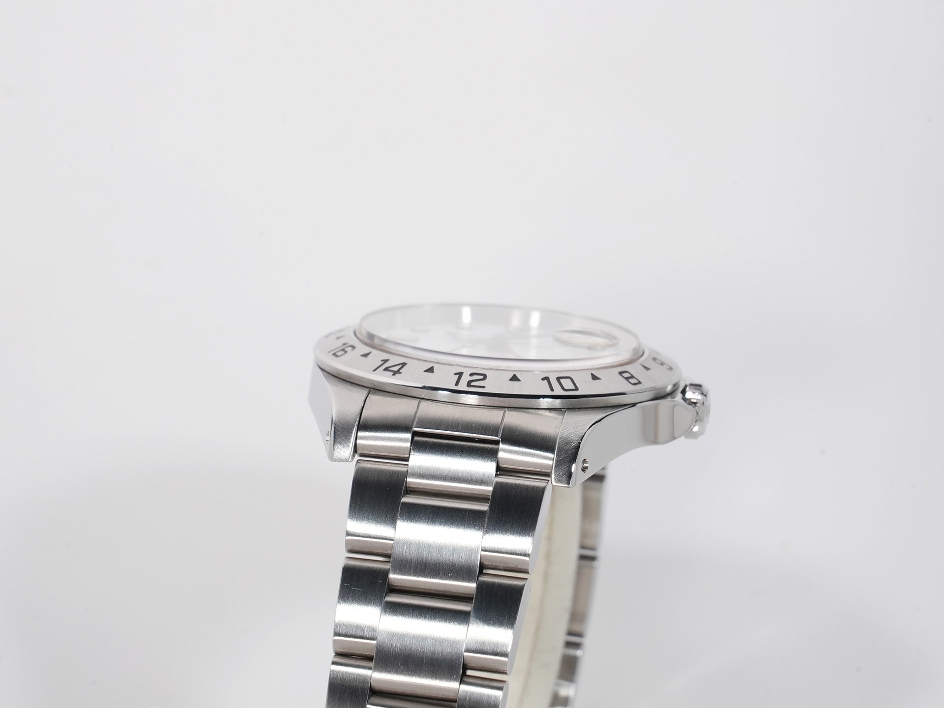 ロレックス エクスプローラーII Ref.16570 ステンレススチール ホワイト文字盤 オイスターブレスレット 中古 jbg2t546