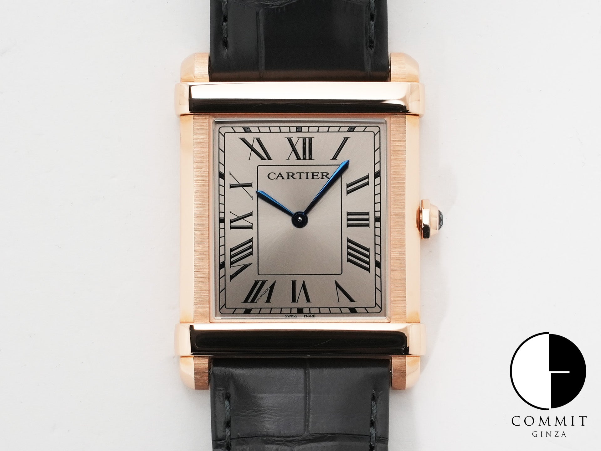 Cartier Tank Chinoise LM Ref. WGTA0075 Pink Gold Gray Sunray Dial Excellent Condition 844u46gh