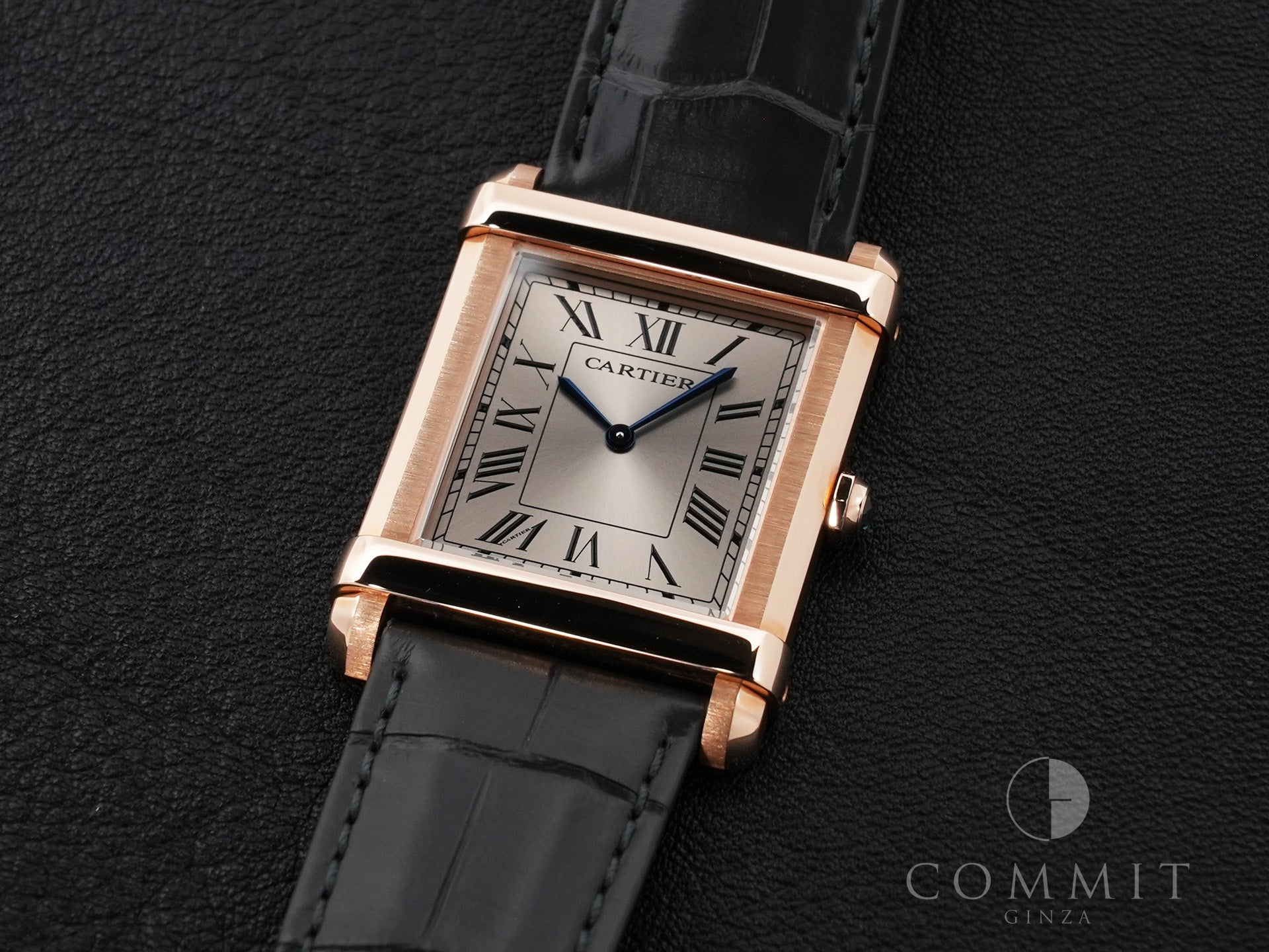 Cartier Tank Chinoise LM Ref. WGTA0075 Pink Gold Gray Sunray Dial Excellent Condition 844u46gh