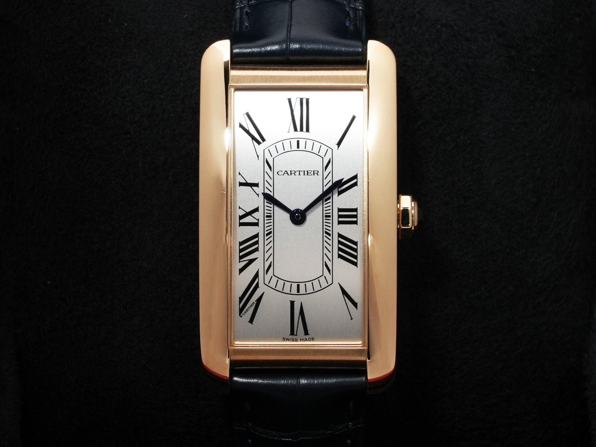Cartier Tank Américaine LM Ref. WGTA0300 Yellow Gold Silver Dial Excellent Used Condition rjwgf29a