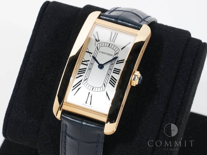 Cartier Tank Américaine LM Ref. WGTA0300 Yellow Gold Silver Dial Excellent Used Condition rjwgf29a