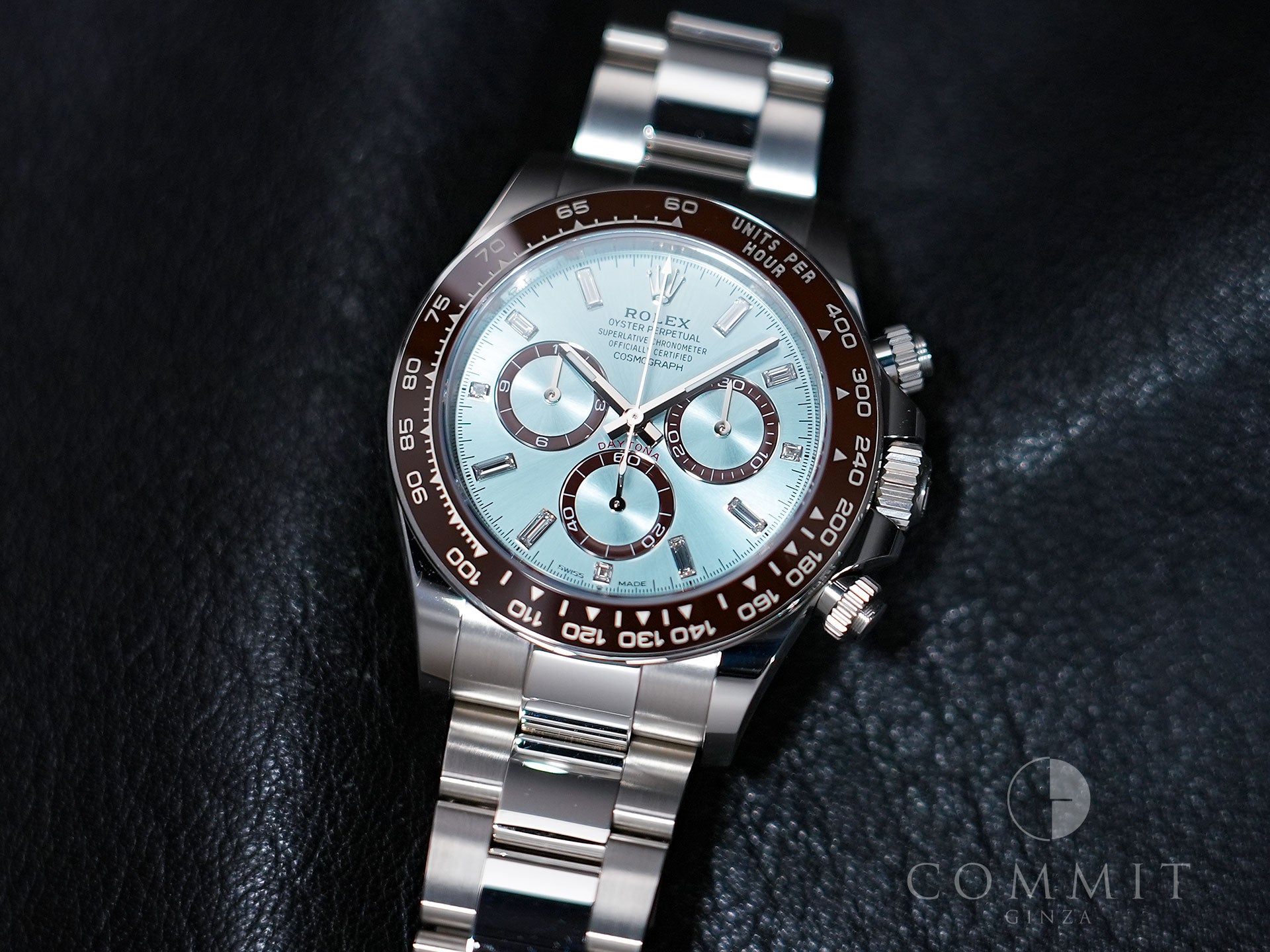 Rolex Daytona Ref. 126506A Platinum Ice Blue x 11P Diamond Dial Used x8zof2tt