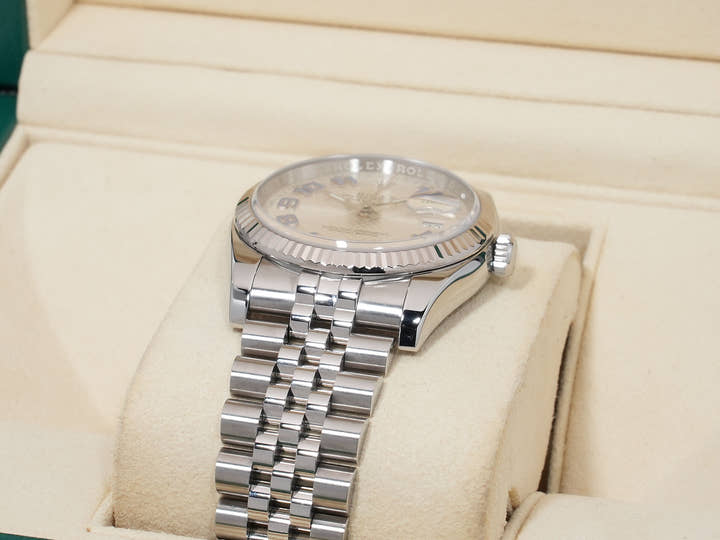 Rolex Datejust 36 Ref. 116234 Stainless Steel/White Gold Silver Arabic Dial Used ux5r2k4a