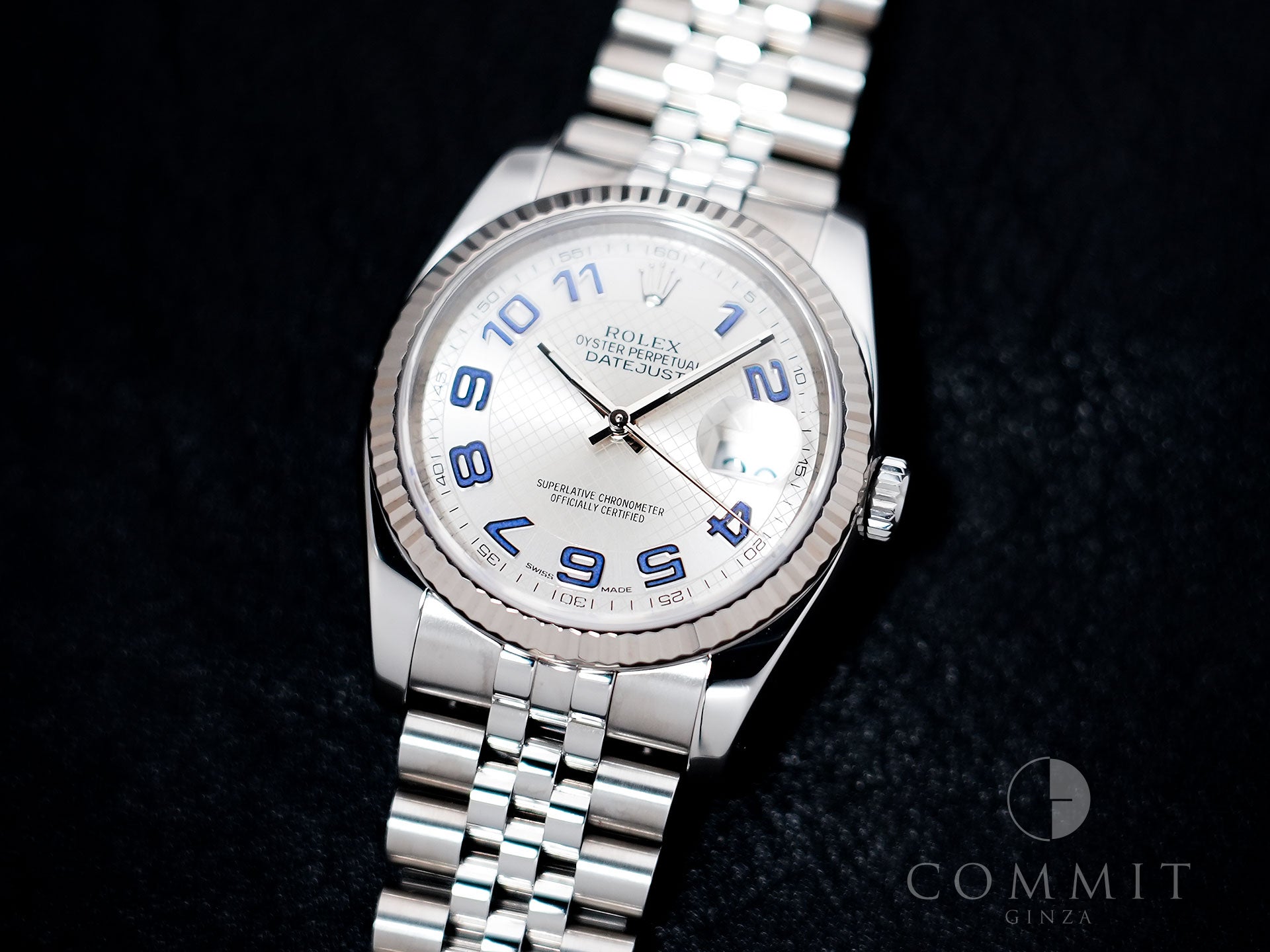 Rolex Datejust 36 Ref. 116234 Stainless Steel/White Gold Silver Arabic Dial Used ux5r2k4a