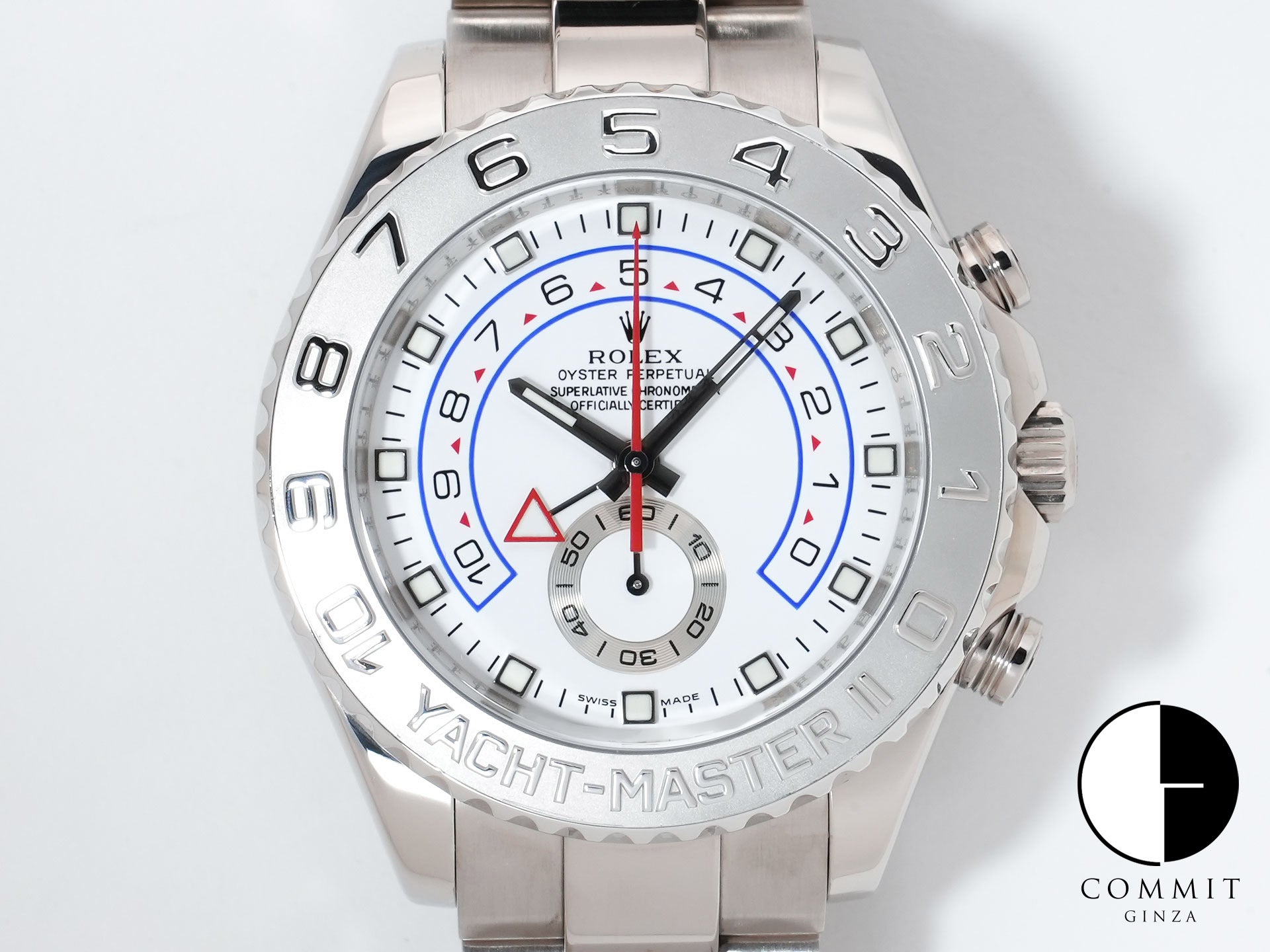 Rolex Yacht-Master II Ref.116689 White Gold White Dial Pre-Owned 73ity78h