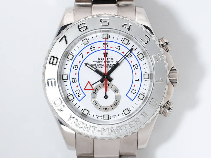 Rolex Yacht-Master II Ref.116689 White Gold White Dial Pre-Owned 73ity78h