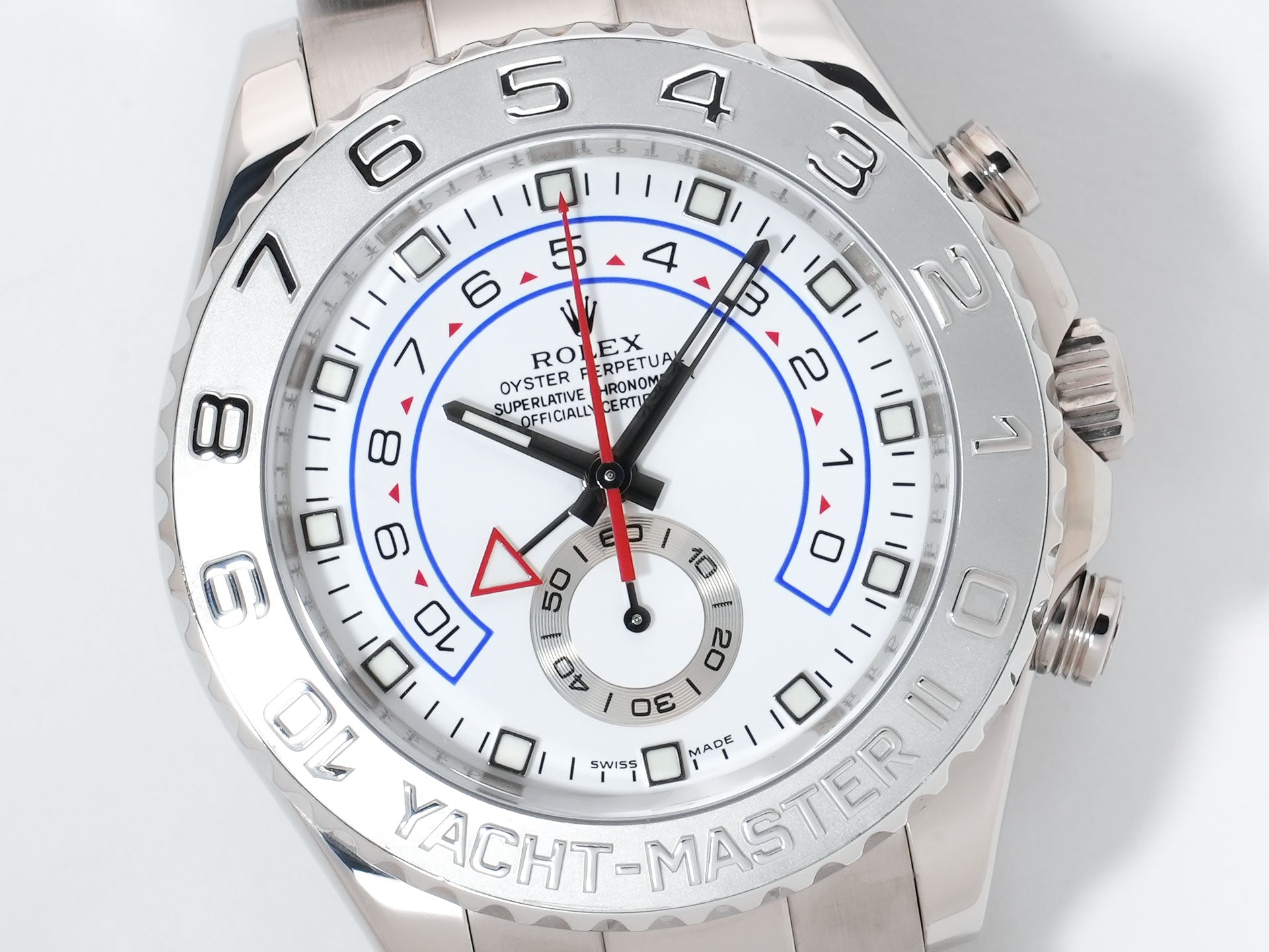 Rolex Yacht-Master II Ref.116689 White Gold White Dial Pre-Owned 73ity78h